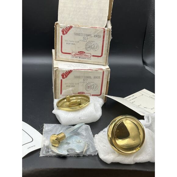 Vtg H.B. Ives Artisan Collection Single Dummy SOLID Brass Knobs W/Rose Lot Of 2 - Picture 2 of 16